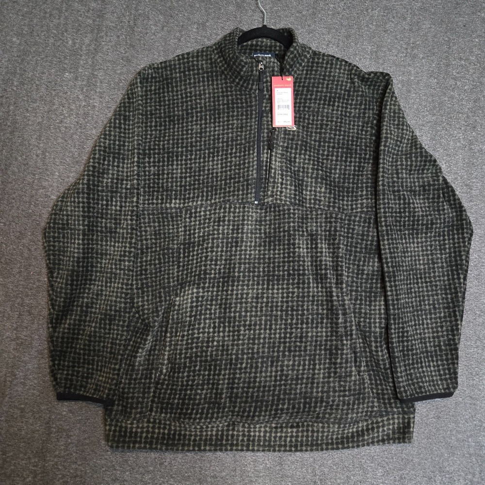 Men's Southern Marsh Gunnison Fleece Pullover 1/4 Zip Gray Sz XL Kangaroo Pocket